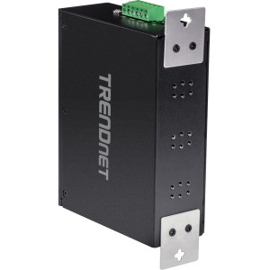 TRENDnet TI-G162 16-Port Ethernet Switch, 14 Gigabit ethernet ports, 2 Gigabit SFP slots, 32 Gbps switching capacity, DIN-rail/wall mount